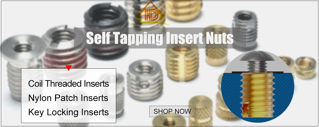 Fasteners Knock Down Threaded Brass Inserts